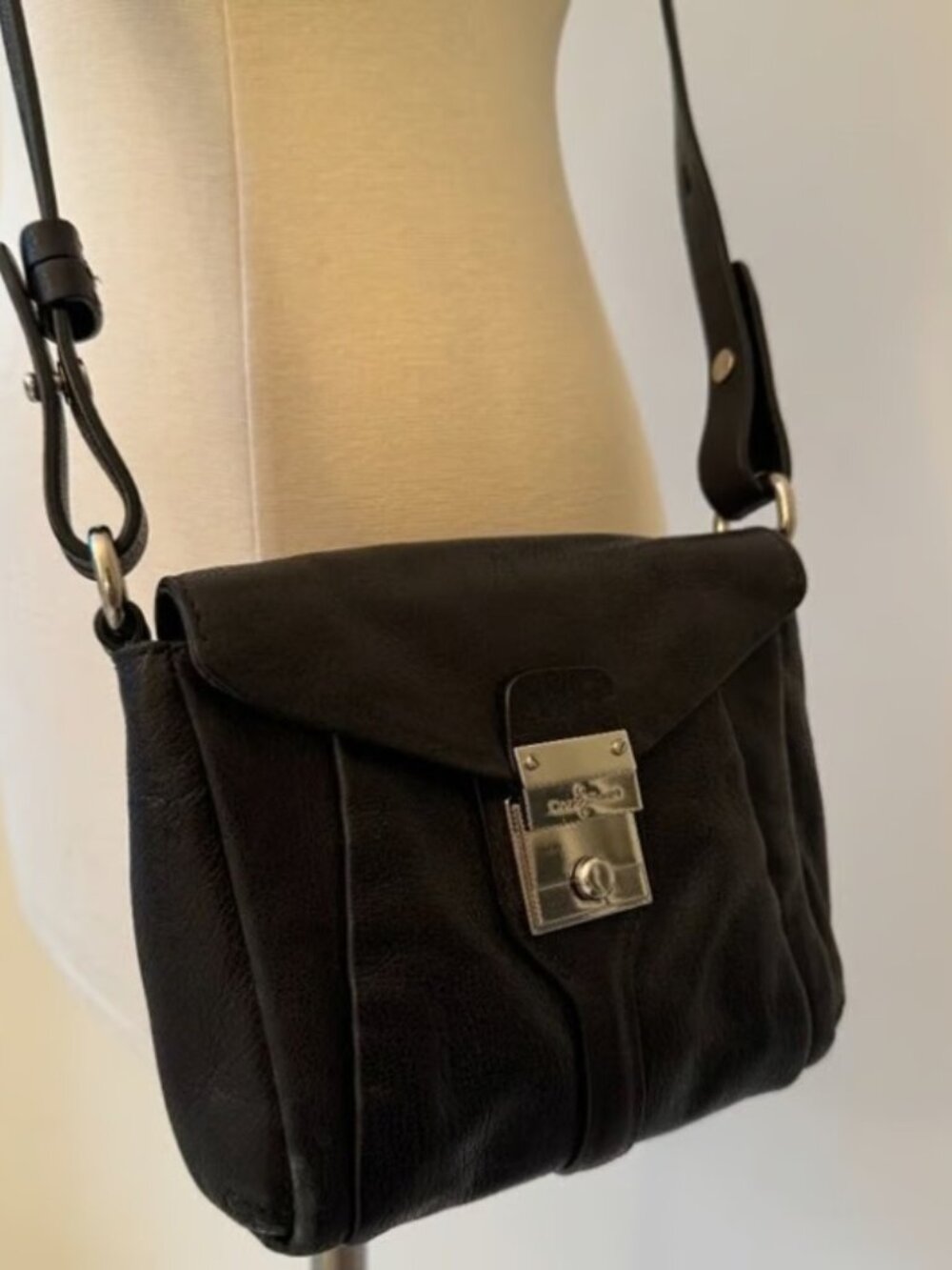 Cole Haan Black Leather Cross Body Bag